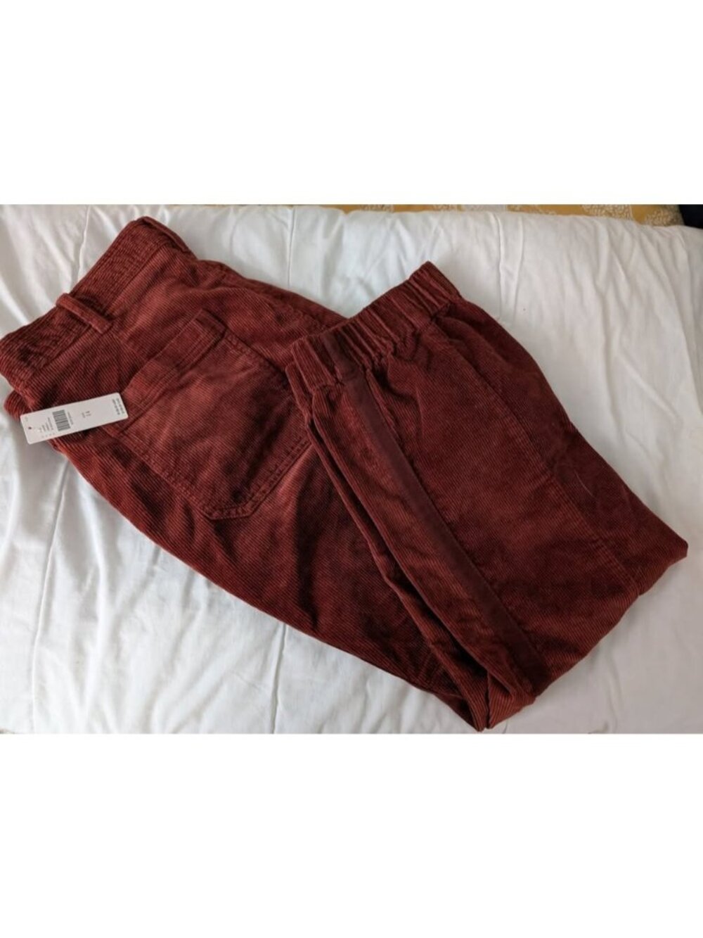 BNWT Anthropologie The Richie Corduroy Joggers Size 14 Dark Brick - Picture 7 of 7